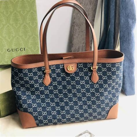 gucci denim tote